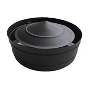 Diam: Chapeau avec Rebord en Inox Noir