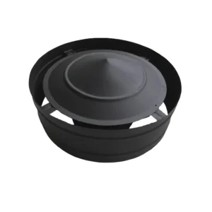 Diam: Chapeau Inox Double Noir avec Rebord