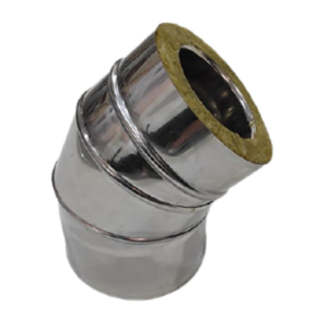 Diam: Courbe Inox Double à Extrémité Ouverte 45°