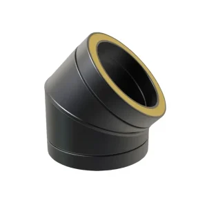 Diam: Courbe en Inox Double Noir 45°