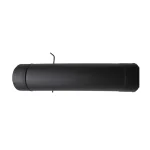 Diam: Tube en Inox Noir avec Registre – 1 m